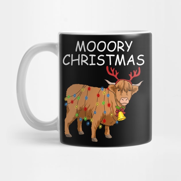 Scottish Highland Cow Women Cow Gifts Moory Christmas by PomegranatePower